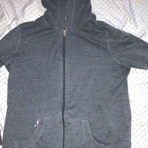 Gray zip up hoodie